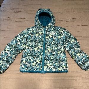 The North Face Kids Floral Teal Jacket